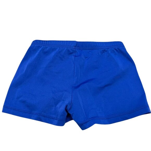 GK Elite Blue Gymnastics Shorts AS Nylon/Spandex Blend - Picture 2 of 3